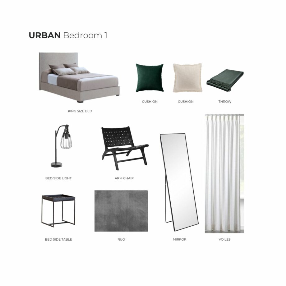 Urban furniture pack Bedroom 1