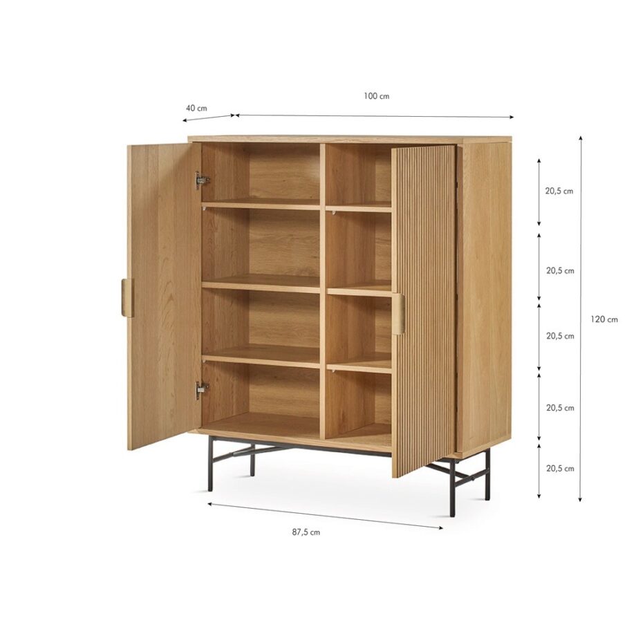 Belisa Sideboard MC-325 Natural Dimensions