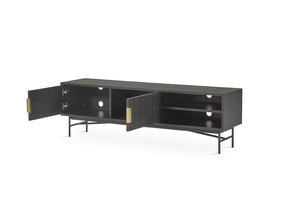 Belisa TV Unit TV-325 Black Open Door View