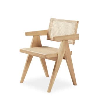 Manila Chair Wood DC-909 White Side View