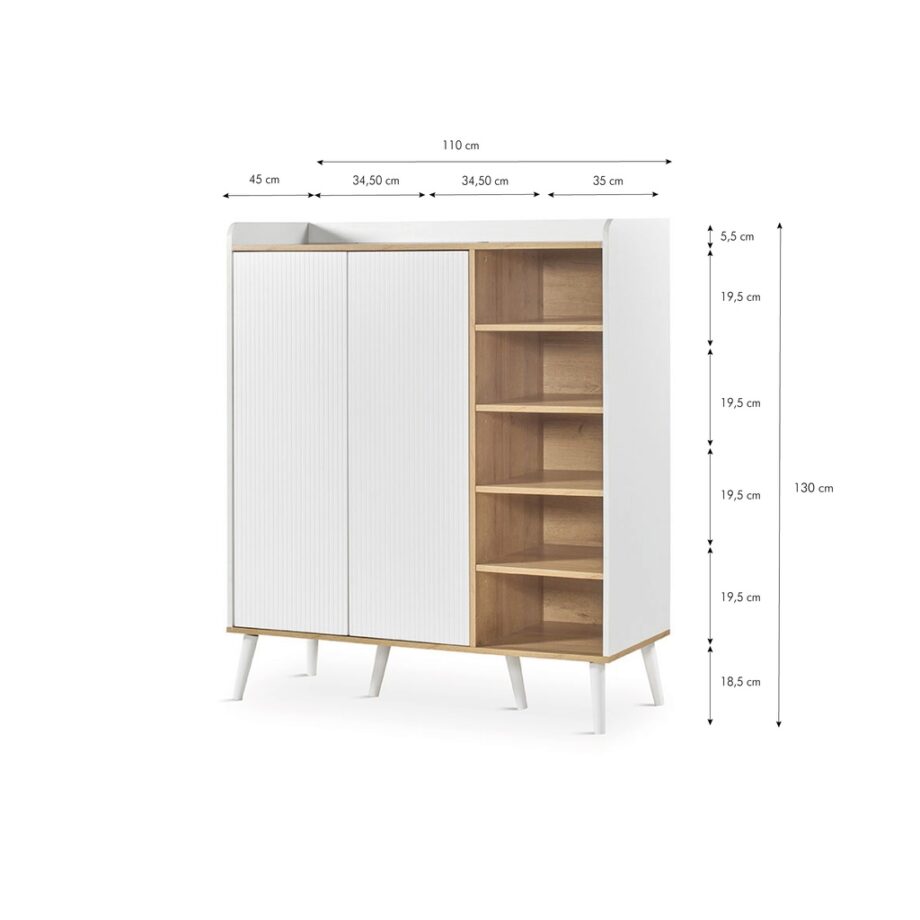 Dover Sideboard MC-360 White Dimensions