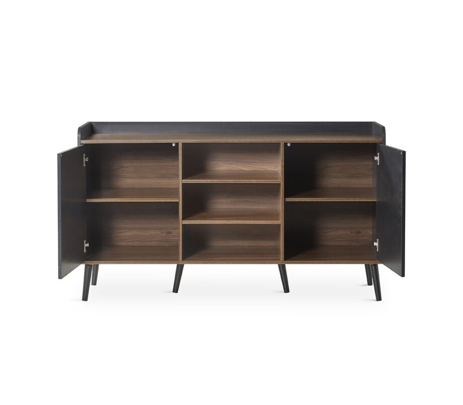 Dover Sideboard W-360 Black Open Door View