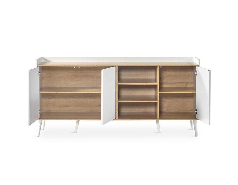 Dover Sideboard W-361 White Open Door View