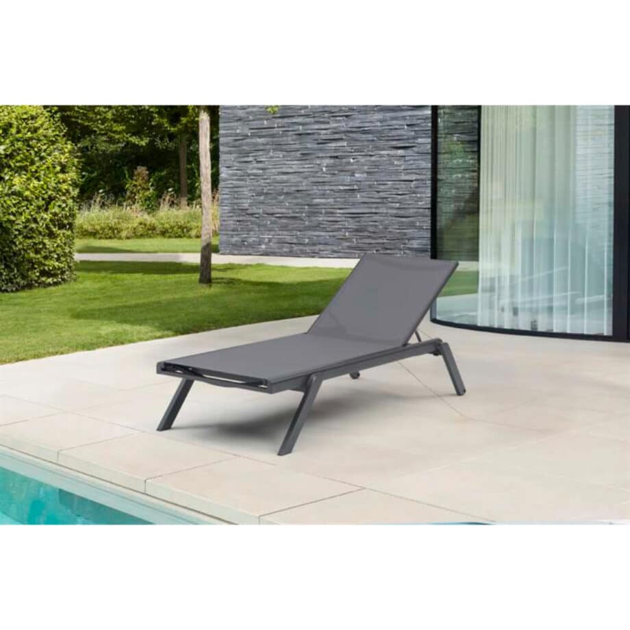 Alameda Sun Lounger Anthracite Close View 9