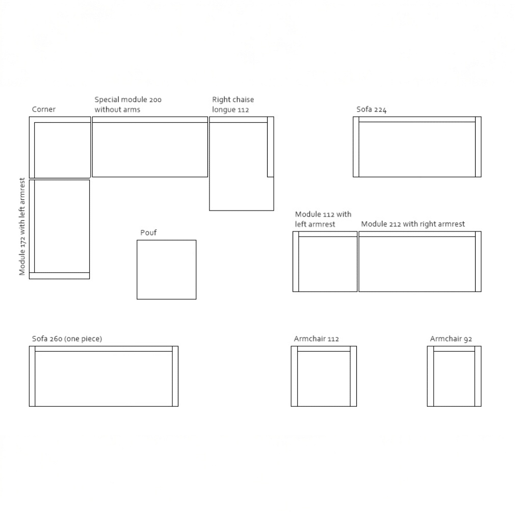 Meraki Sofa Dimensions